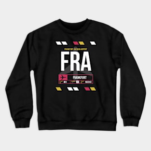 Frankfurt (FRA) Airport Code Baggage Tag Crewneck Sweatshirt